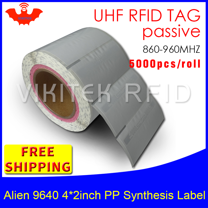 UHF RFID ± ƼĿ ܰ 9640 PP ռ ̺ EPC6C 915mhz868mhz Higgs3 5000pcs   RFID /UHF RFID tag sticker Alien 9640 PP synthetic label EPC6C 915mh